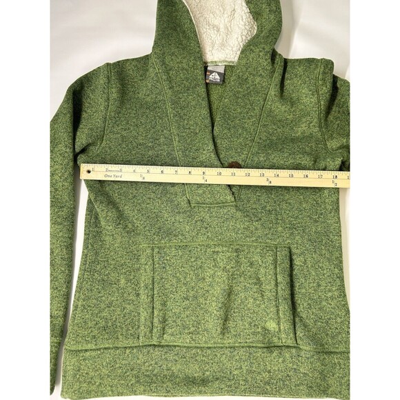 Nike ACG Hooded Sweater Women's Size Medium Green Sherpa Thermal Warm - Picture 9 of 14